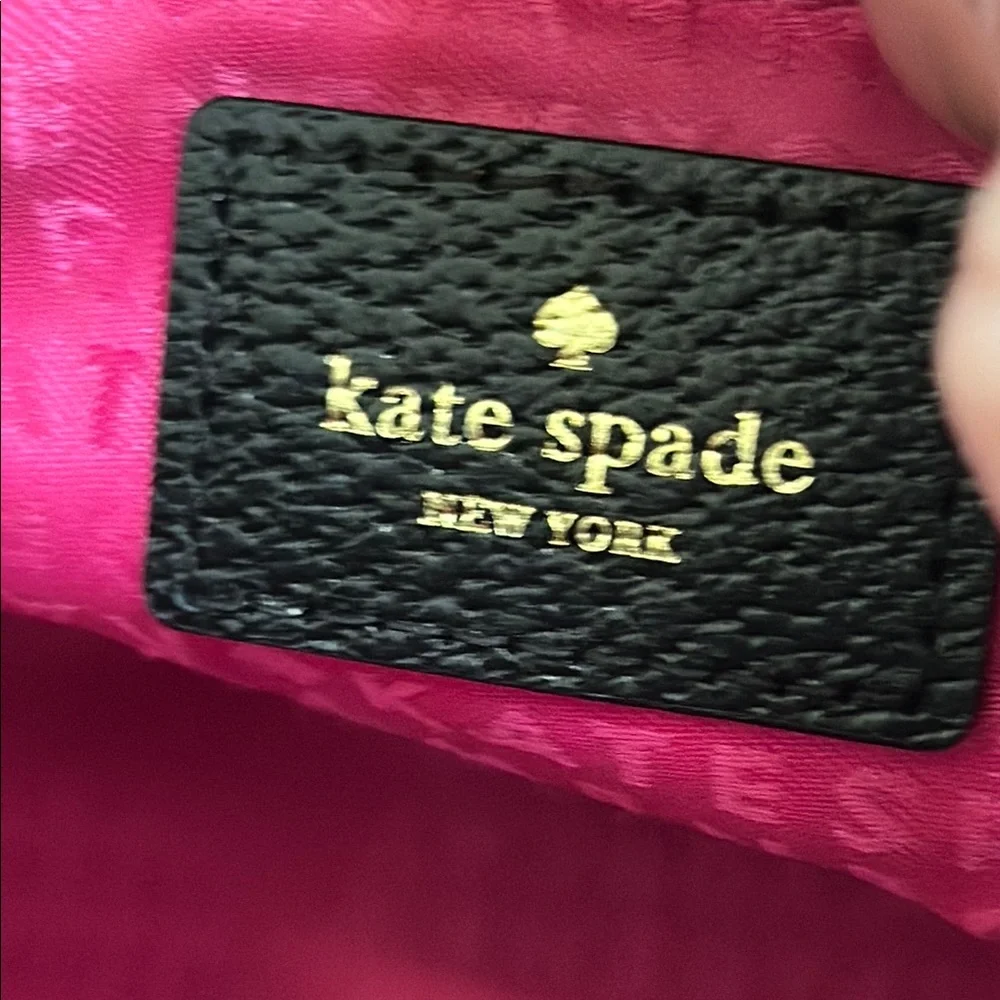 Kate Spade Leather Black Satchel with crossbody strap Gold Hardware